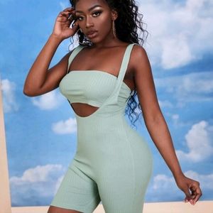 Crop Tube Top & Pinafore Romper